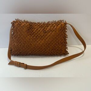 Brown Simon Miller Mini Puffin Loop Textured Women's Bag Faux Leather